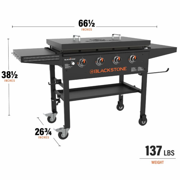 Blackstone 36" 4-Burner Propane Griddle with Hard Cover & Grease Management System - Image 4