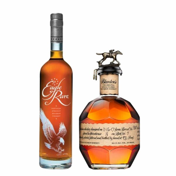 Blanton's & Eagle Rare Bourbon Combo 750ml - Single Barrel, Sweet Citrus, Oak, Vanilla, Caramel, Butterscotch, Spices