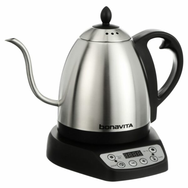 Bonavita 1.0L Variable Temp Gooseneck Electric Kettle, 1000W, Precise Pour, Silver - Image 7
