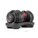 Bowflex SelectTech 552 Adjustable Dumbbells Pair, 5-52.5 lbs, Replaces 15 Sets, Fitness Equipment