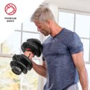 Bowflex SelectTech 552 Adjustable Dumbbells Pair, 5-52.5 lbs, Replaces 15 Sets, Fitness Equipment