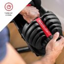 Bowflex SelectTech 552 Adjustable Dumbbells Pair, 5-52.5 lbs, Replaces 15 Sets, Fitness Equipment