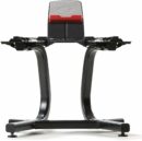 Bowflex SelectTech Dumbbell Stand with Media Rack, Ergonomic, Wheeled, Compact for Models 552/560/1090