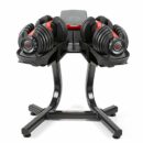 Bowflex SelectTech Dumbbell Stand with Media Rack, Ergonomic, Wheeled, Compact for Models 552/560/1090