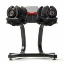 Bowflex SelectTech Dumbbell Stand with Media Rack, Ergonomic, Wheeled, Compact for Models 552/560/1090