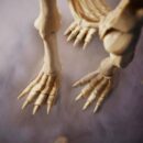 Brand 2.5 ft Animated Poseable Skeleton Wolf with Red LED Eyes Halloween Decor