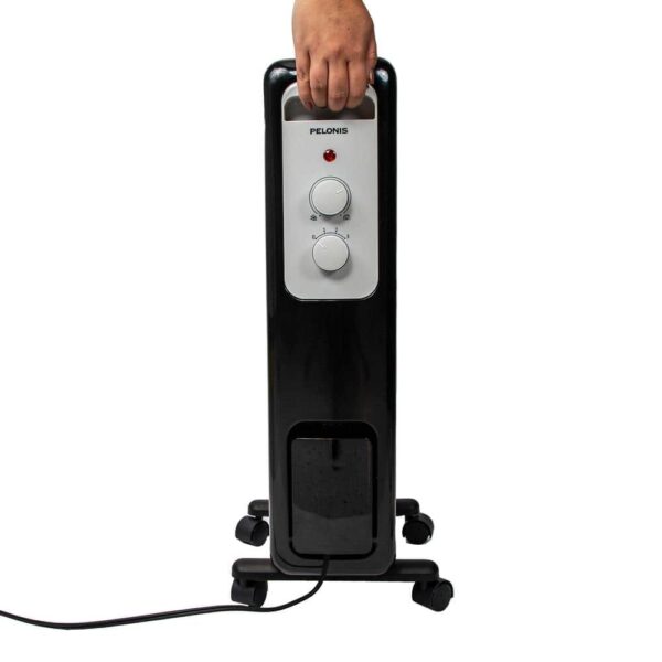 Brand 1500W Oil-Filled Radiant Electric Space Heater with Adjustable Thermostat, Safety Features, Portable Design - Image 6