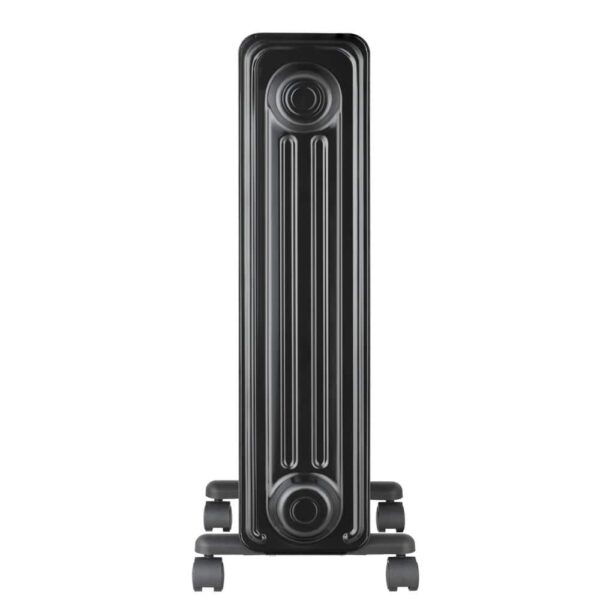 Brand 1500W Oil-Filled Radiant Electric Space Heater with Adjustable Thermostat, Safety Features, Portable Design