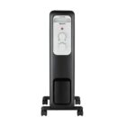 Brand 1500W Oil-Filled Radiant Electric Space Heater with Adjustable Thermostat, Safety Features, Portable Design