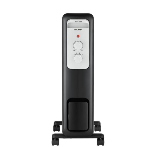 Brand 1500W Oil-Filled Radiant Electric Space Heater with Adjustable Thermostat, Safety Features, Portable Design - Image 3