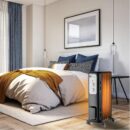 Brand 1500W Oil-Filled Radiant Electric Space Heater with Adjustable Thermostat, Safety Features, Portable Design