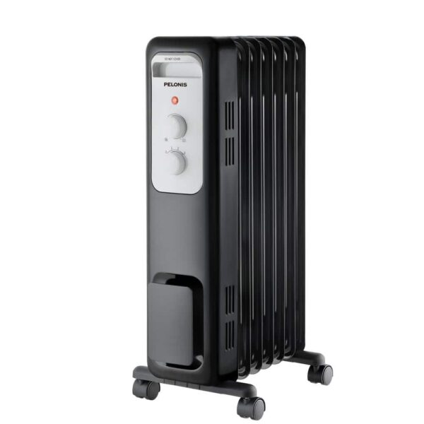 Brand 1500W Oil-Filled Radiant Electric Space Heater with Adjustable Thermostat, Safety Features, Portable Design - Image 7