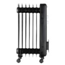 Brand 1500W Oil-Filled Radiant Electric Space Heater with Adjustable Thermostat, Safety Features, Portable Design