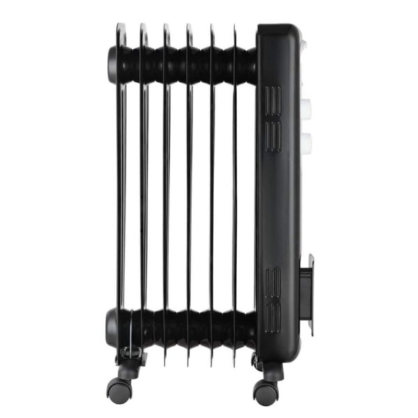 Brand 1500W Oil-Filled Radiant Electric Space Heater with Adjustable Thermostat, Safety Features, Portable Design - Image 2