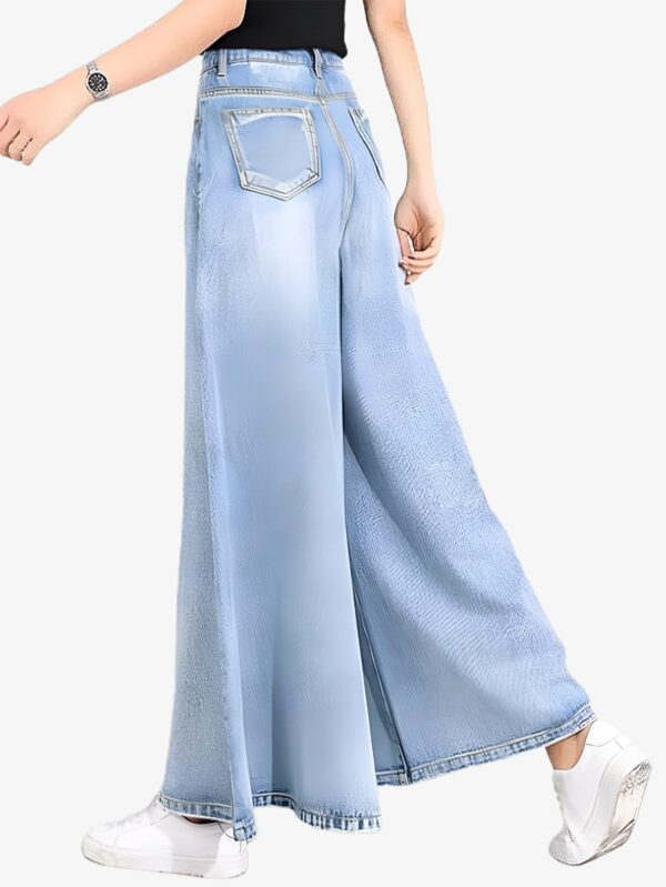Brand Solid Wide Leg Jeans A3 - Modern Relaxed Fit Denim Pants - Image 4