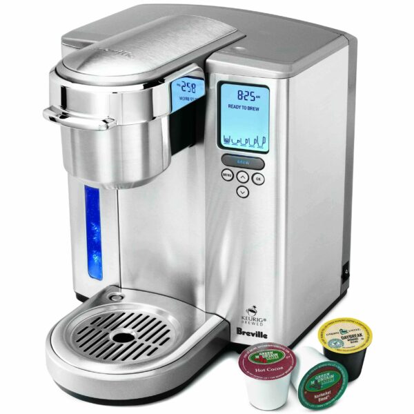 Breville BKC700XL Single-Cup Coffee Brewer, Stainless Steel, 64oz Reservoir, Auto On/Off, Adjustable Temp, 5 Brew Sizes
