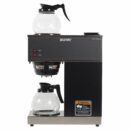 BUNN VPR-2GD Commercial 12-Cup Coffee Maker, Dual Warmers & Glass Decanters, Black Stainless Steel