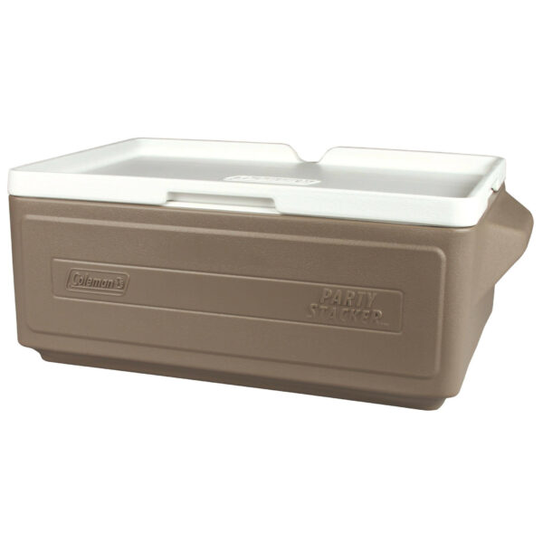 Coleman Party Stacker Cooler, 23-Quart, 24-Can Capacity, Interlocking Lid, Gray