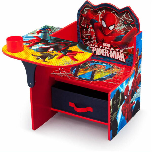 Delta Children Spider-Man Chair Desk with Storage Bin, Scratch-Resistant, for Kids 3-6, Greenguard Gold Certified - Image 3
