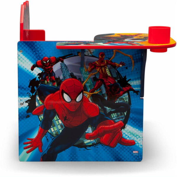 Delta Children Spider-Man Chair Desk with Storage Bin, Scratch-Resistant, for Kids 3-6, Greenguard Gold Certified - Image 4