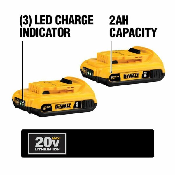 DEWALT 20V MAX 10-Tool Combo Kit with Batteries & Charger - Drill, Impact Driver, Blower, Flashlight, Speaker, Grinder, Saw, Vacuum - Image 3