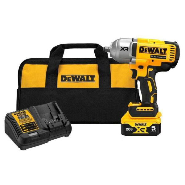 DEWALT 20V MAX XR 1/2" Cordless Impact Wrench Kit, High Torque, LED, Battery & Charger - Image 10