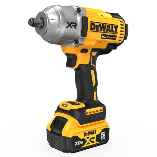 DEWALT 20V MAX XR 1/2" Cordless Impact Wrench Kit, High Torque, LED, Battery & Charger