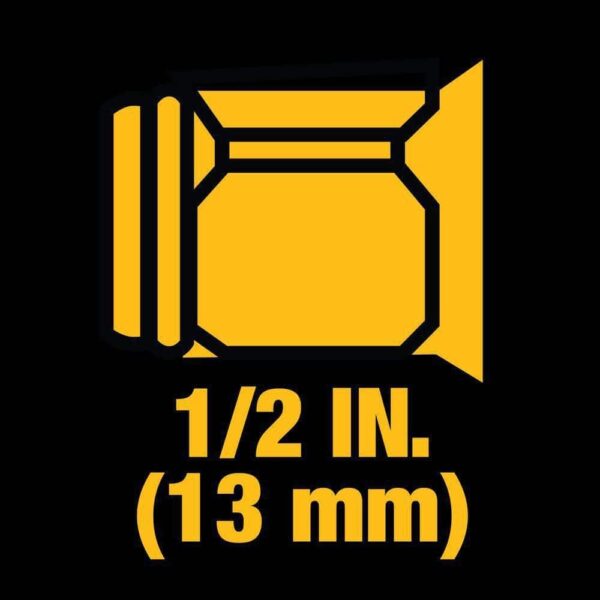 DEWALT 20V MAX XR 1/2" Cordless Impact Wrench Kit, High Torque, LED, Battery & Charger - Image 12