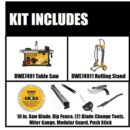 DEWALT DWE7491RS 10" Jobsite Table Saw with Rolling Stand, 15 Amp Motor, 32-1/2" Rip Capacity