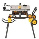 DEWALT DWE7491RS 10" Jobsite Table Saw with Rolling Stand, 15 Amp Motor, 32-1/2" Rip Capacity