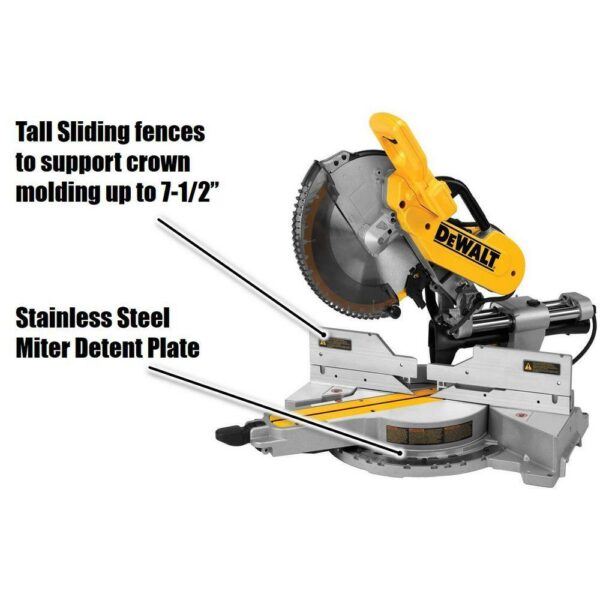 DEWALT DWS779 12" Dual Bevel Sliding Compound Miter Saw, 15 Amp, 3800 RPM, Efficient Dust Collection - Image 3