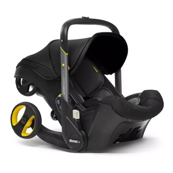 Doona Infant Car Seat & Stroller, Nitro Black - 5-Point Harness, TUV/FAA Approved, Anti-Rebound Bar - Image 3