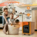 Dr. Infrared Heater 1500W Indoor Electric Space Heater with Thermostat & Remote Control