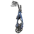 Drive Medical Rollator Walker, Foldable 4-Wheel, Padded Seat & Backrest, 6-Inch Wheels, Blue