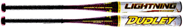 Dudley Lightning Legend 2.0 Slowpitch Softball Bat 34/27 - Fusion Composite, End-Loaded, 12" Barrel, White/Red