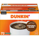 Dunkin' Donuts Original Blend Coffee K-Cups, Arabica, 72 Count, Keurig Compatible