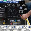 DuroMax XP12000EH Dual Fuel Generator - 12000W Gas/Propane, 457cc Engine, Home Backup Power