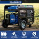 DuroMax XP12000EH Dual Fuel Generator - 12000W Gas/Propane, 457cc Engine, Home Backup Power
