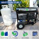 DuroMax XP12000EH Dual Fuel Generator - 12000W Gas/Propane, 457cc Engine, Home Backup Power