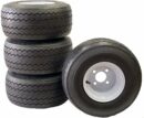 eCustomRim 18x8.50-8 Golf Cart Wheels & Tires Combo 4-Pack for Club Car & EZGO - DOT Approved, Turf Safe