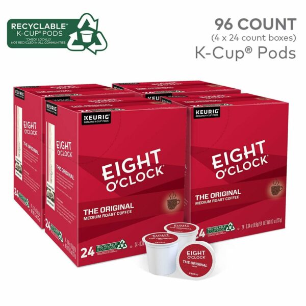 Eight O'Clock Coffee Original Medium Roast Recyclable K-Cup Pods, 96 Count - Image 2