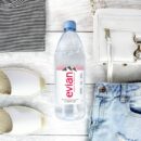 Evian Natural Spring Water 1L Bottles, 12 Pack - Pure Hydration Beverage