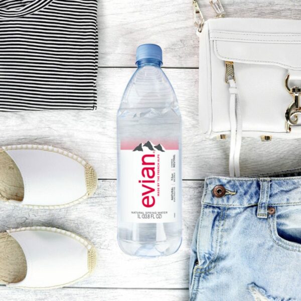 Evian Natural Spring Water 1L Bottles, 12 Pack - Pure Hydration Beverage - Image 7