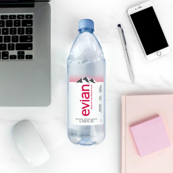 Evian Natural Spring Water 1L Bottles, 12 Pack - Pure Hydration Beverage - Image 8