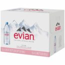 Evian Natural Spring Water 1L Bottles, 12 Pack - Pure Hydration Beverage