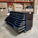 Extreme Tools RX Series 72" 19-Drawer Roller Cabinet, Black/Blue, 12-Gauge Steel, Professional Tool Storage