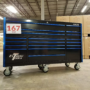 Extreme Tools RX Series 72" 19-Drawer Roller Cabinet, Black/Blue, 12-Gauge Steel, Professional Tool Storage