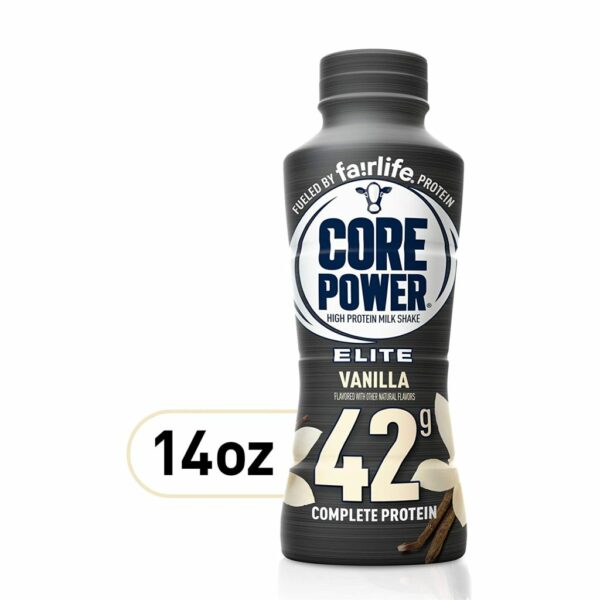Fairlife Core Power Elite Vanilla Protein Shake, 42g Protein, 14 Fl Oz, 12 Pack - Image 10