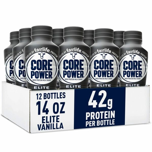 Fairlife Core Power Elite Vanilla Protein Shake, 42g Protein, 14 Fl Oz, 12 Pack - Image 11