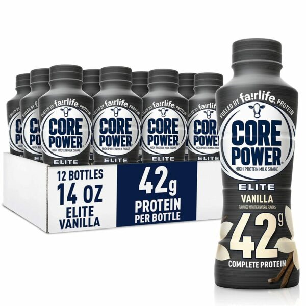 Fairlife Core Power Elite Vanilla Protein Shake, 42g Protein, 14 Fl Oz, 12 Pack